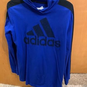 New w/out tags navy and black Adidas long sleeve 100% cotton shirt.